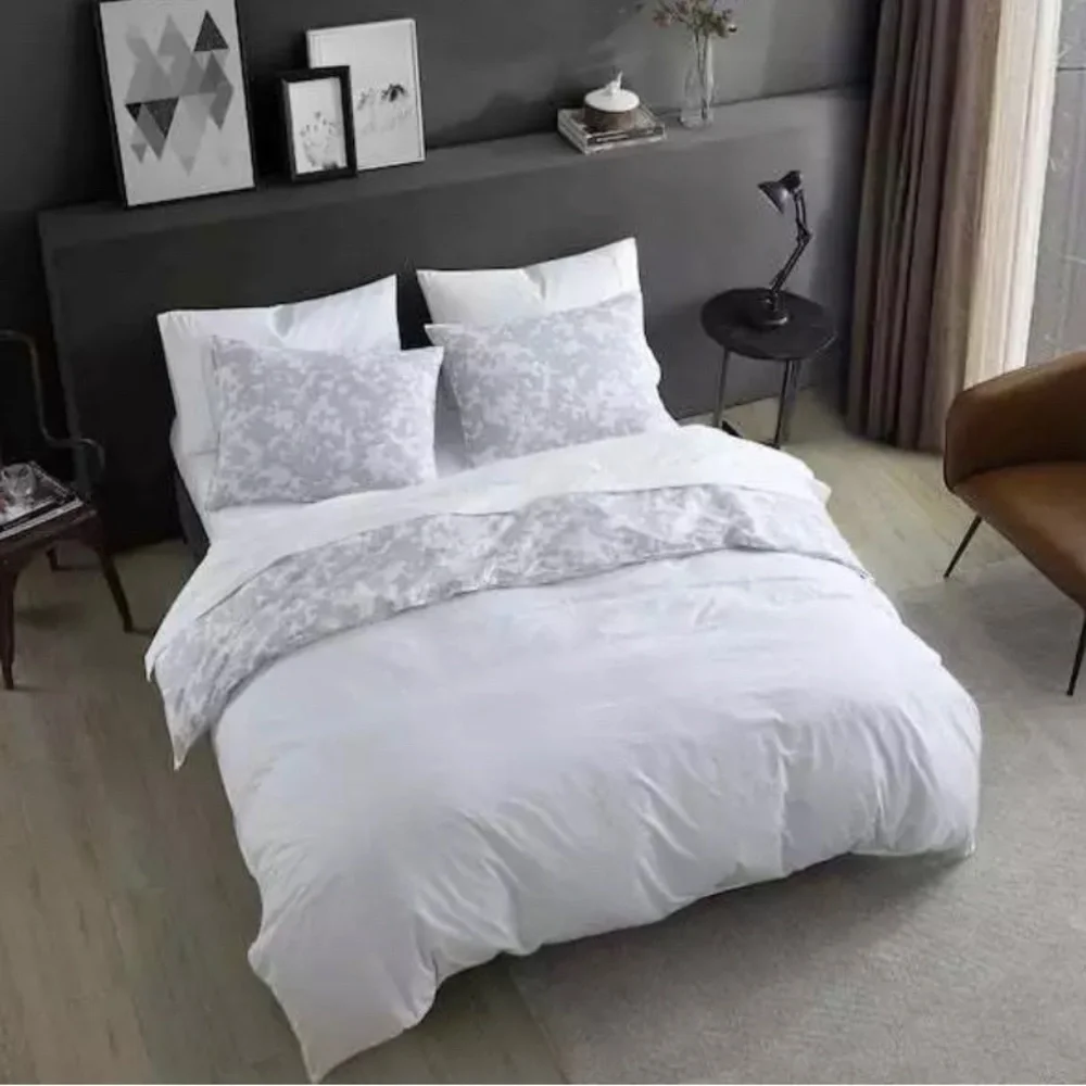 Kenneth Cole Reversible King Comforter Set - 100% Organic Cotton, Merrion Floral